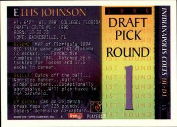 1995 Bowman - First Round Picks #15 Ellis Johnson Back