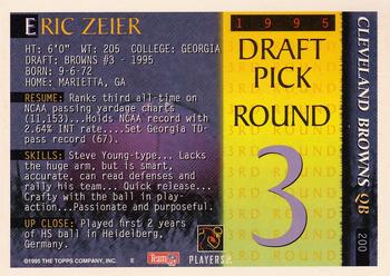1995 Bowman - First Round Picks #200 Eric Zeier Back