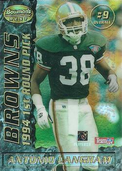 1995 Bowman's Best - Double Finest Mirror Images Draft Picks Refractors #9 Antonio Langham / Kyle Brady Front