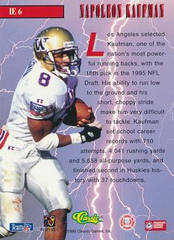 1995 Classic NFL Rookies - Instant Energy #IE6 Napoleon Kaufman Back