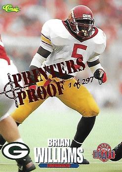 1995 Classic NFL Rookies - Printer's Proofs #37 Brian Williams Front