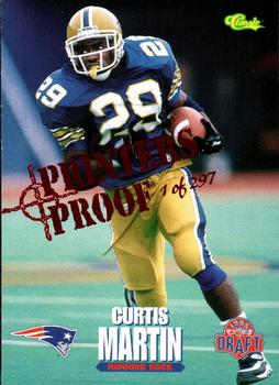 1995 Classic NFL Rookies - Printer's Proofs #84 Curtis Martin Front