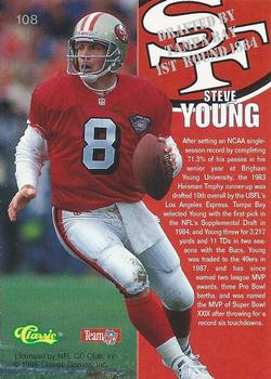 1995 Classic NFL Rookies - Printer's Proofs #108 Steve Young Back