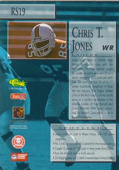 1995 Classic NFL Rookies - Rookie Spotlight #RS19 Chris T. Jones Back