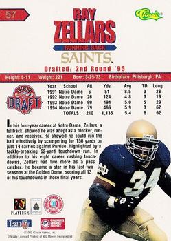 1995 Classic NFL Rookies - Silver #57 Ray Zellars Back