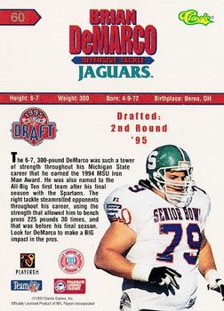 1995 Classic NFL Rookies - Silver #60 Brian DeMarco Back