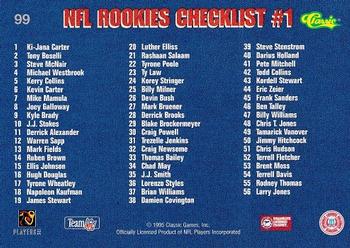 1995 Classic NFL Rookies - Silver #99 Ki-Jana Carter Back