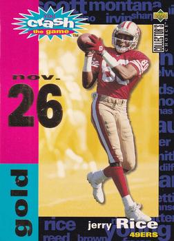 1995 Collector's Choice - You Crash the Game Gold #C22 Jerry Rice Front
