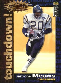 1995 Collector's Choice - You Crash the Game Gold Touchdown! Exchange #C12 Natrone Means Front