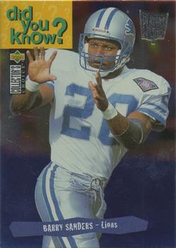 1995 Collector's Choice - Platinum Player's Club #31 Barry Sanders Front
