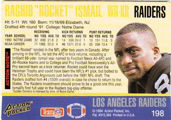 1994 Action Packed #198 Raghib 