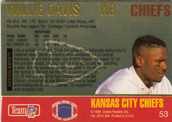 1994 Action Packed #53 Willie Davis Back