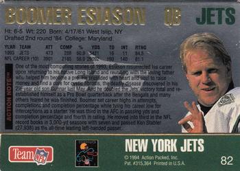 1994 Action Packed #82 Boomer Esiason Back