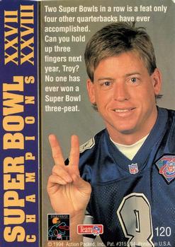 1994 Action Packed #120 Troy Aikman Back