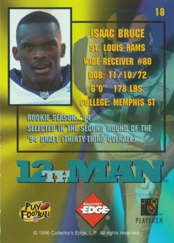 1995 Collector's Edge - 12th Man Exchange #18 Isaac Bruce Back