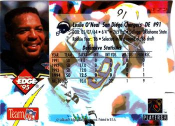 1995 Collector's Edge - Black Label Silver Die Cuts #172 Leslie O'Neal Back