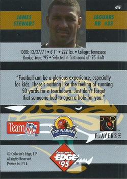 1995 Collector's Edge Instant Replay #45 James Stewart Back