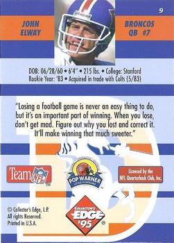 1995 Collector's Edge Instant Replay - Prisms #9 John Elway Back