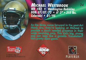 1995 Collector's Edge - Rookies Black Label #24 Michael Westbrook Back