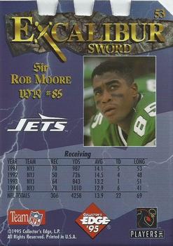 1995 Collector's Edge Excalibur - Die Cuts #53 Rob Moore Back