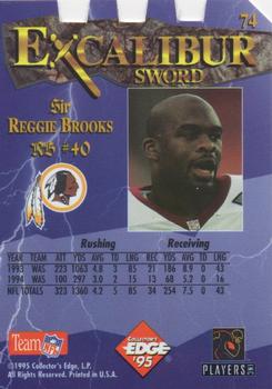 1995 Collector's Edge Excalibur - Die Cuts #74 Reggie Brooks Back