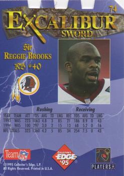 1995 Collector's Edge Excalibur - Die Cuts Sword and Stone Silver #74 Reggie Brooks Back