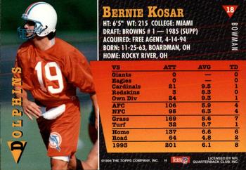 1994 Bowman #18 Bernie Kosar Back
