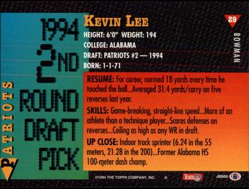 1994 Bowman #29 Kevin Lee Back