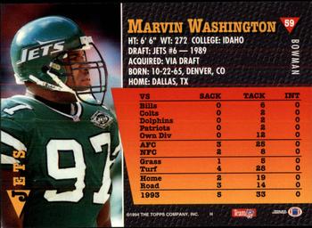 1994 Bowman #59 Marvin Washington Back