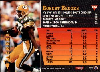 1994 Bowman #316 Robert Brooks Back