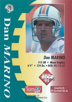 1995 Collector's Edge Excalibur - TekTech Sword and Stone Gold #NNO Dan Marino Back