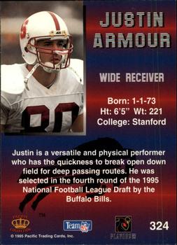 1995 Pacific - Blue #324 Justin Armour Back