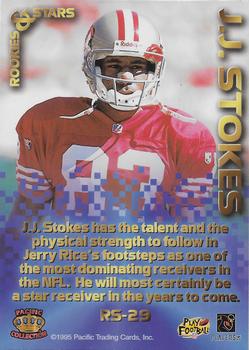 1995 Pacific Triple Folder - Rookies and Stars #RS-29 J.J. Stokes Back