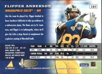 1995 Pinnacle - Artist's Proofs #101 Flipper Anderson Back