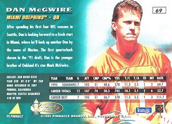 1995 Pinnacle - Trophy Collection #69 Dan McGwire Back