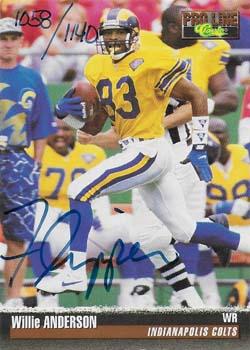 1995 Pro Line - Autographs #NNO Willie Anderson Front