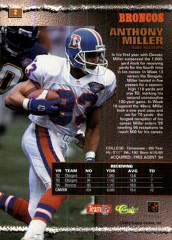 1995 Pro Line - St. Louis National Sports Collectors Convention Silver #2 Anthony Miller Back
