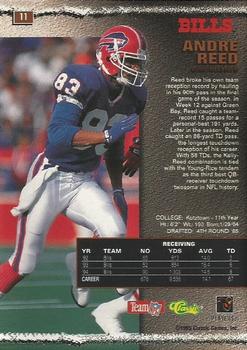 1995 Pro Line - St. Louis National Sports Collectors Convention Silver #11 Andre Reed Back