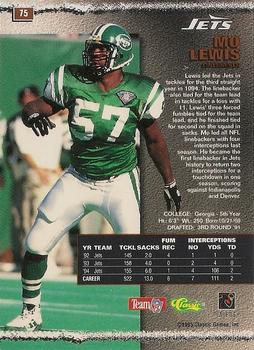 1995 Pro Line - St. Louis National Sports Collectors Convention Silver #75 Mo Lewis Back