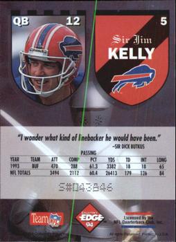 1994 Collector's Edge Excalibur #5 Jim Kelly Back