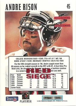 1995 Score - Red Siege #45 Andre Rison Back