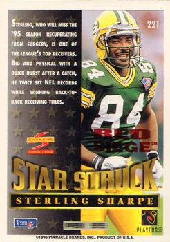 1995 Score - Red Siege #221 Sterling Sharpe Back