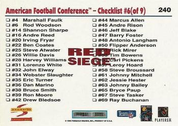 1995 Score - Red Siege #240 Drew Bledsoe Back