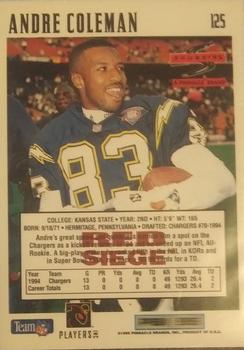 1995 Score - Red Siege Artist's Proofs #125 Andre Coleman Back