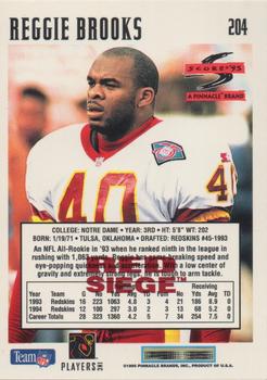 1995 Score - Red Siege Artist's Proofs #204 Reggie Brooks Back
