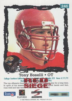 1995 Score - Red Siege Artist's Proofs #246 Tony Boselli Back