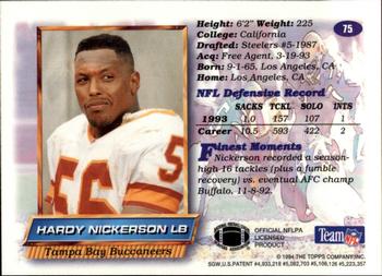 1994 Finest #75 Hardy Nickerson Back