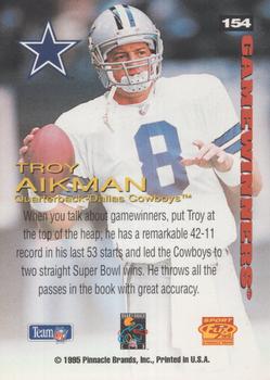 1995 Sportflix - Artist's Proofs #154 Troy Aikman Back