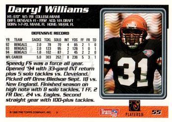 1995 Topps - Jacksonville Jaguars #55 Darryl Williams Back