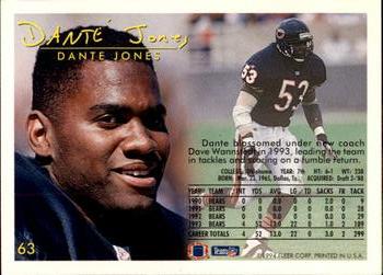 1994 Fleer #63 Dante Jones Back